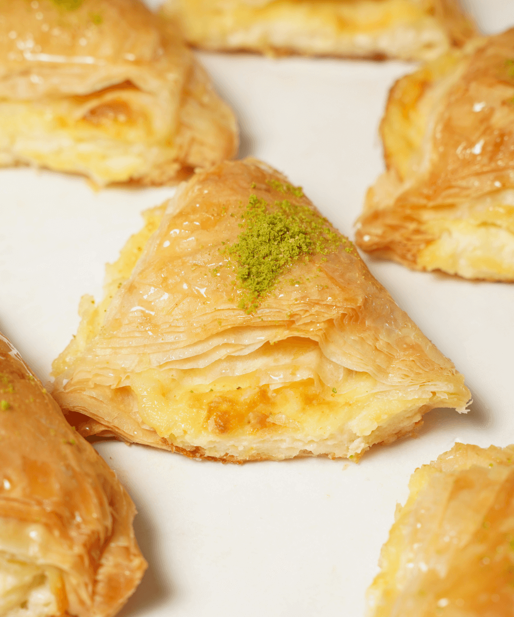 Cream-Filled Baklava Triangles